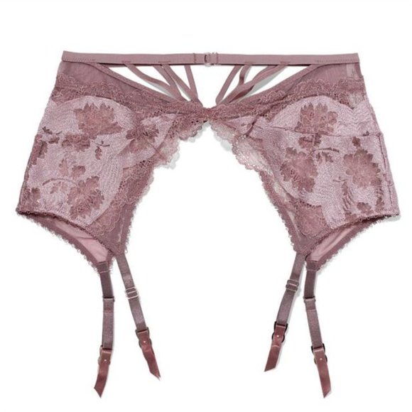 VICTORIA'S SECRET Very Sexy Lace Garter Belt Winterberry XS/S Strappy - Picture 8 of 11